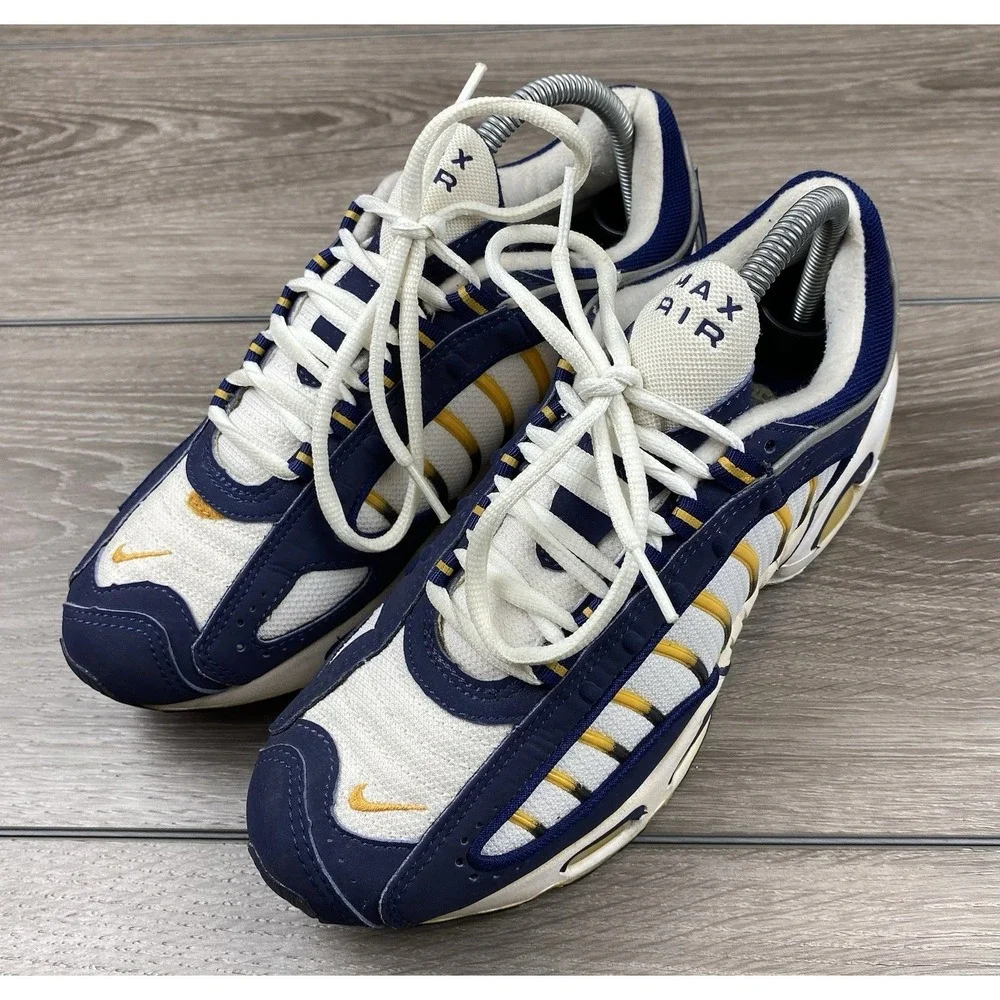 Nike‎ Air Max Men's Vtg Running Shoes Blue Yellow White 605118-181 Y2K 8.5